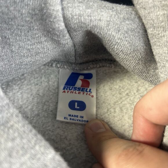 Michigan State Spartans Russell Athletic Men’s Large Gray Essential Hoodie Y2K - Picture 6 of 8